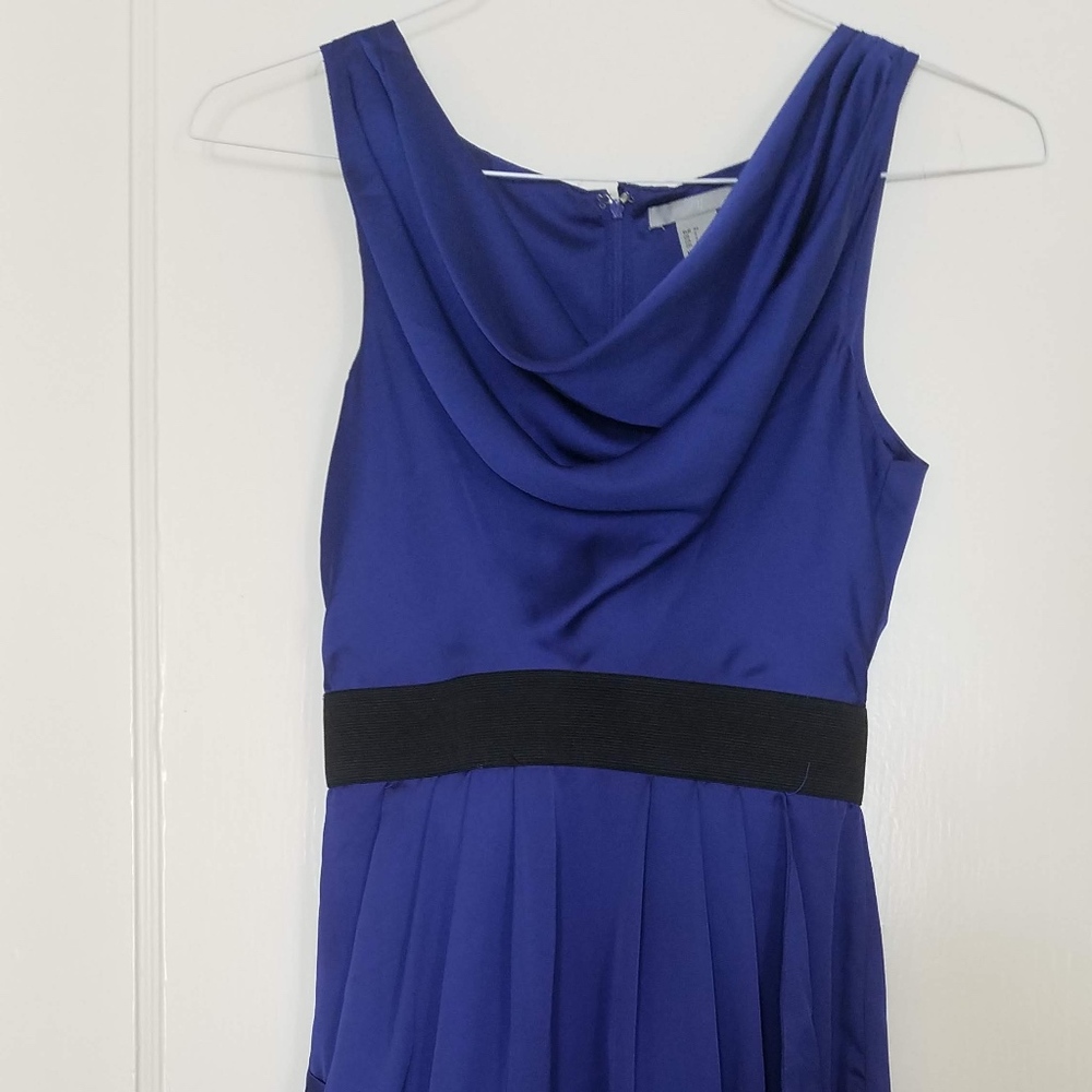 H&M Blue Sleeveless Sheath Dress with Pockets